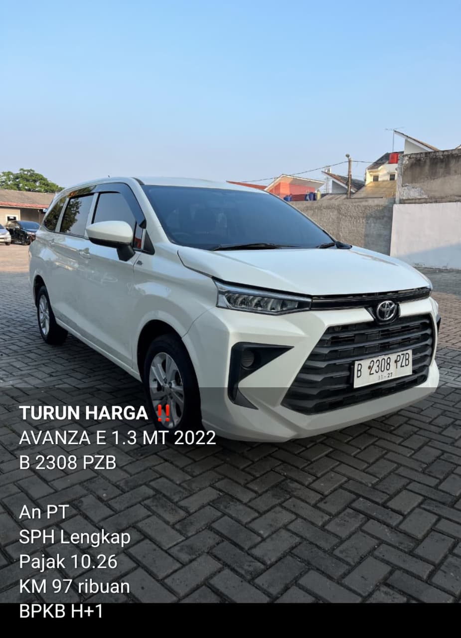 Toyota Avanza E 1.3 MT 2022 Putih